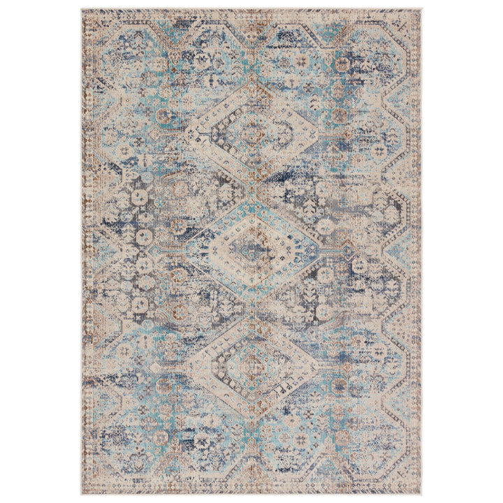 Vibe by Jaipur Living Marquess Indoor/Outdoor Medallion Blue/ Gray Area Rug (5'X8')