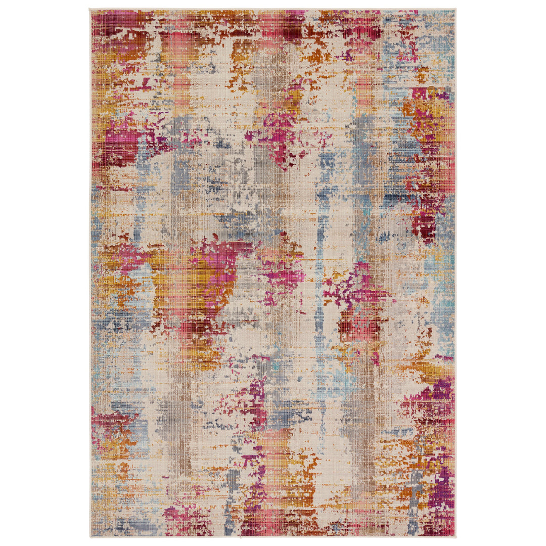 Vibe by Jaipur Living Vidame Indoor/Outdoor Abstract Multicolor/ Fuchsia Runner Rug (3'X8')