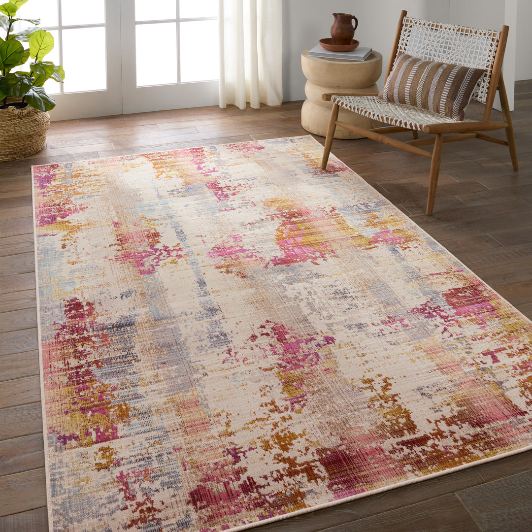 Vibe by Jaipur Living Vidame Indoor/Outdoor Abstract Multicolor/ Fuchsia Area Rug (8'X10')