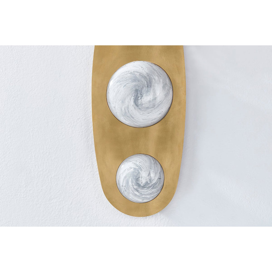 Bezel Wall Sconce - Vintage Brass 3 Lights