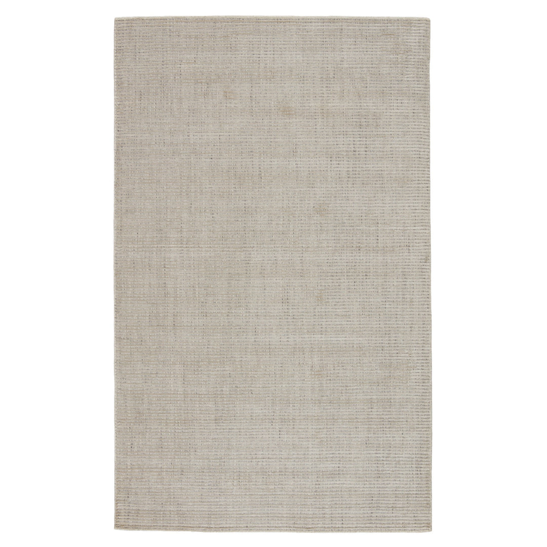 Jaipur Living Basis Handmade Solid Ivory/ Gray Area Rug (5'X8')