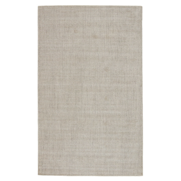 Jaipur Living Basis Handmade Solid Ivory/ Gray Area Rug (5'X8')