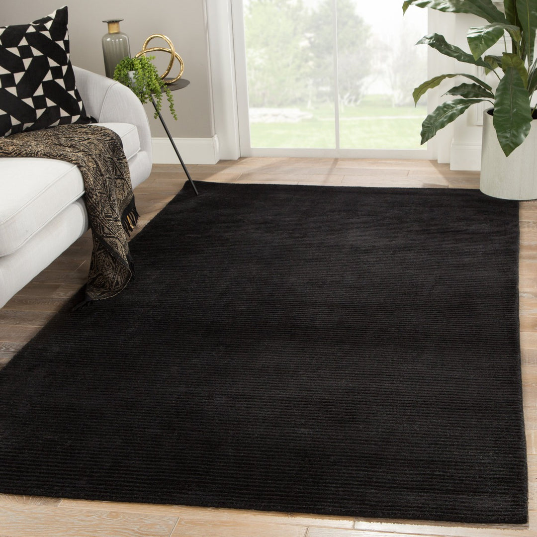 Jaipur Living Basis Handmade Solid Black Area Rug (9'X12')