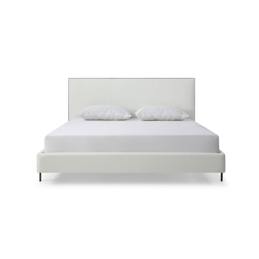 Hollywood King Bed-Whiteline Modern Living-WHITELINE-BK1690P-WHT-BedsKing-2-France and Son