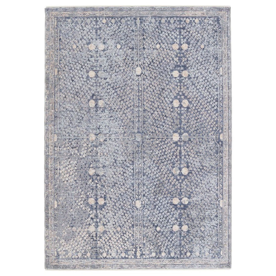 Rugs Aalto Floral Blue/ Light Gray Area Rug (8'X10')