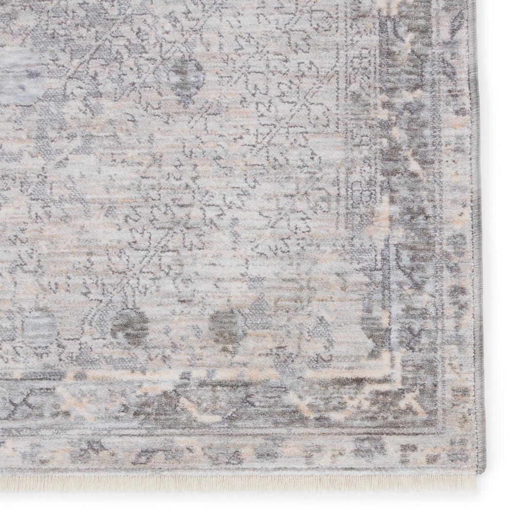 Jaipur Living Larkin Floral Light Gray/ Beige Runner Rug (3'X10')