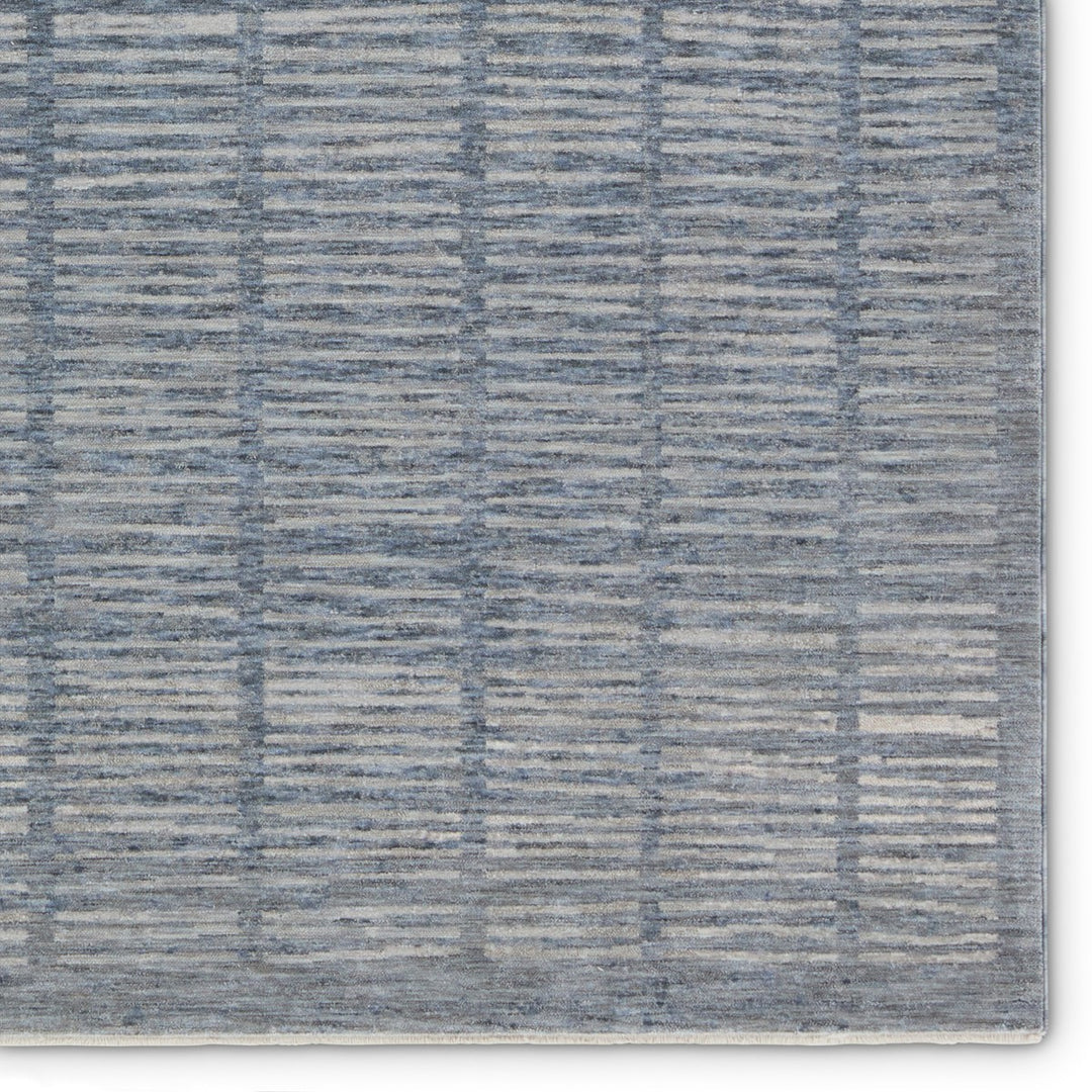 Jaipur Living Dounia Striped Blue/ Light Gray Runner Rug (3'X10')