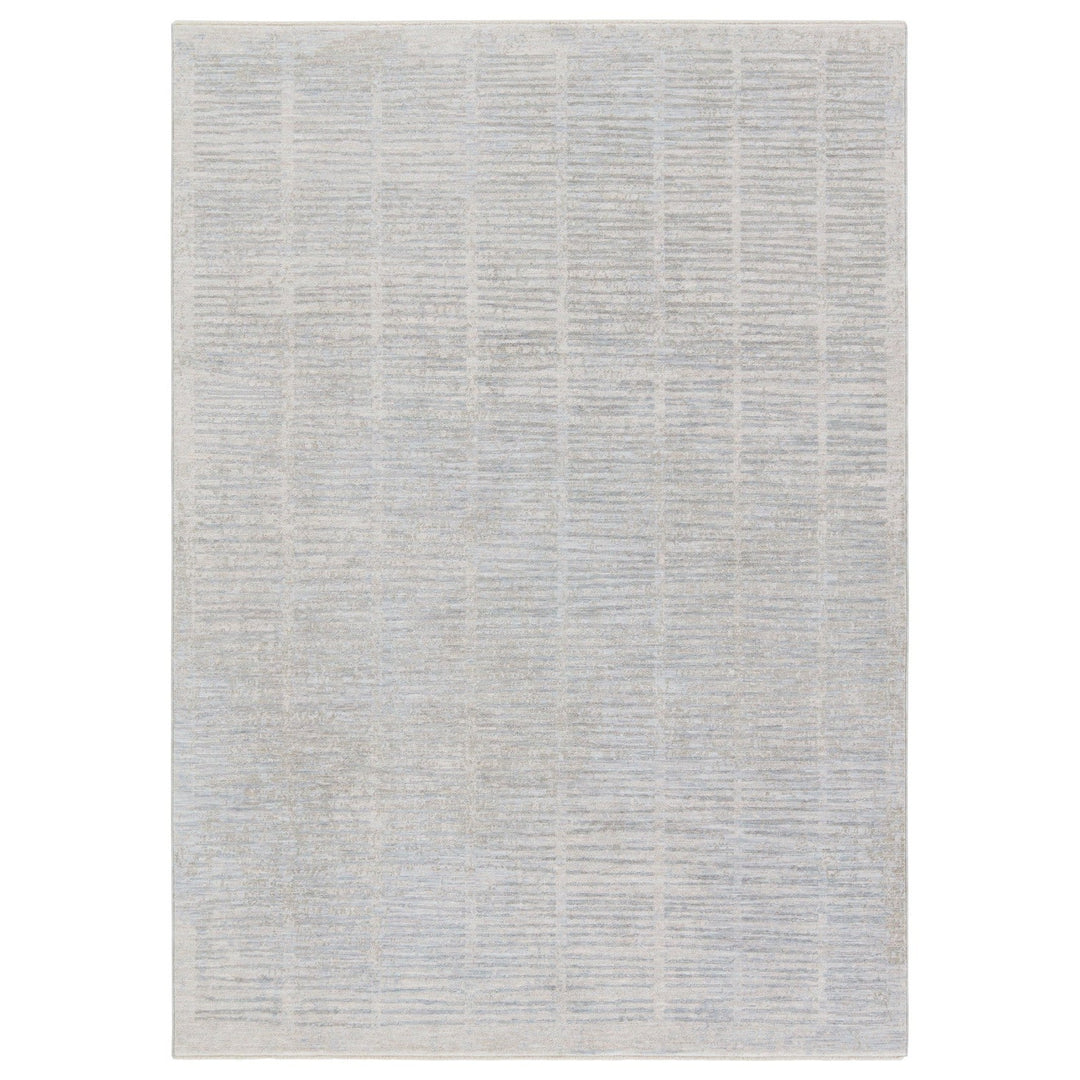 Jaipur Living Dounia Striped Light Gray/ Blue Runner Rug (3'X12')