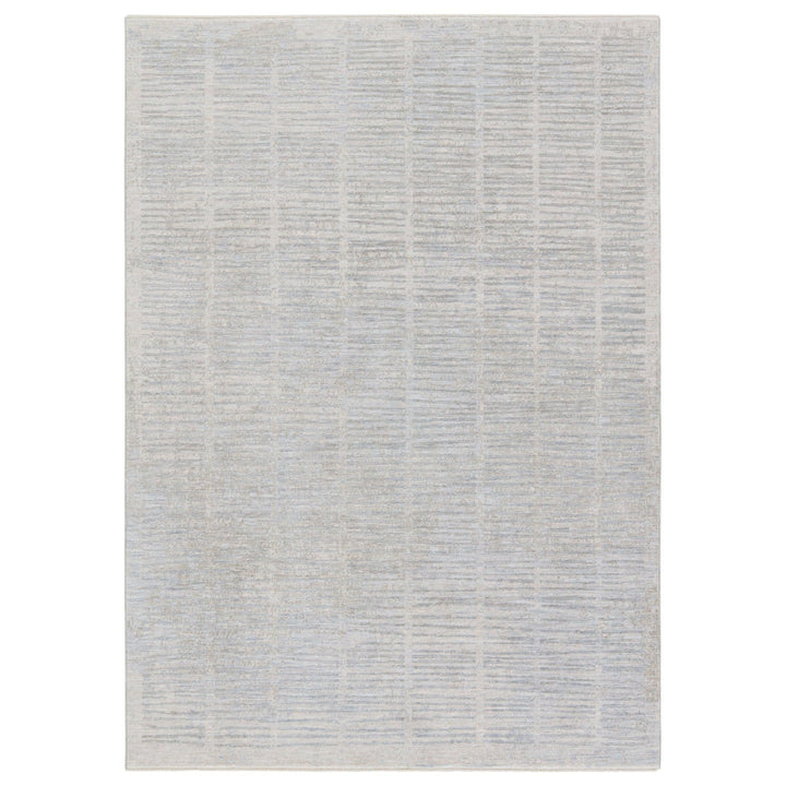 Jaipur Living Dounia Striped Light Gray/ Blue Runner Rug (3'X12')