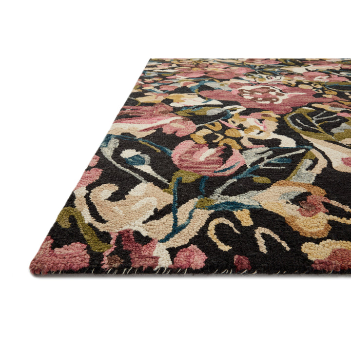 Loloi Belladonna Black / Berry 3'-6" x 5'-6" Accent Rug