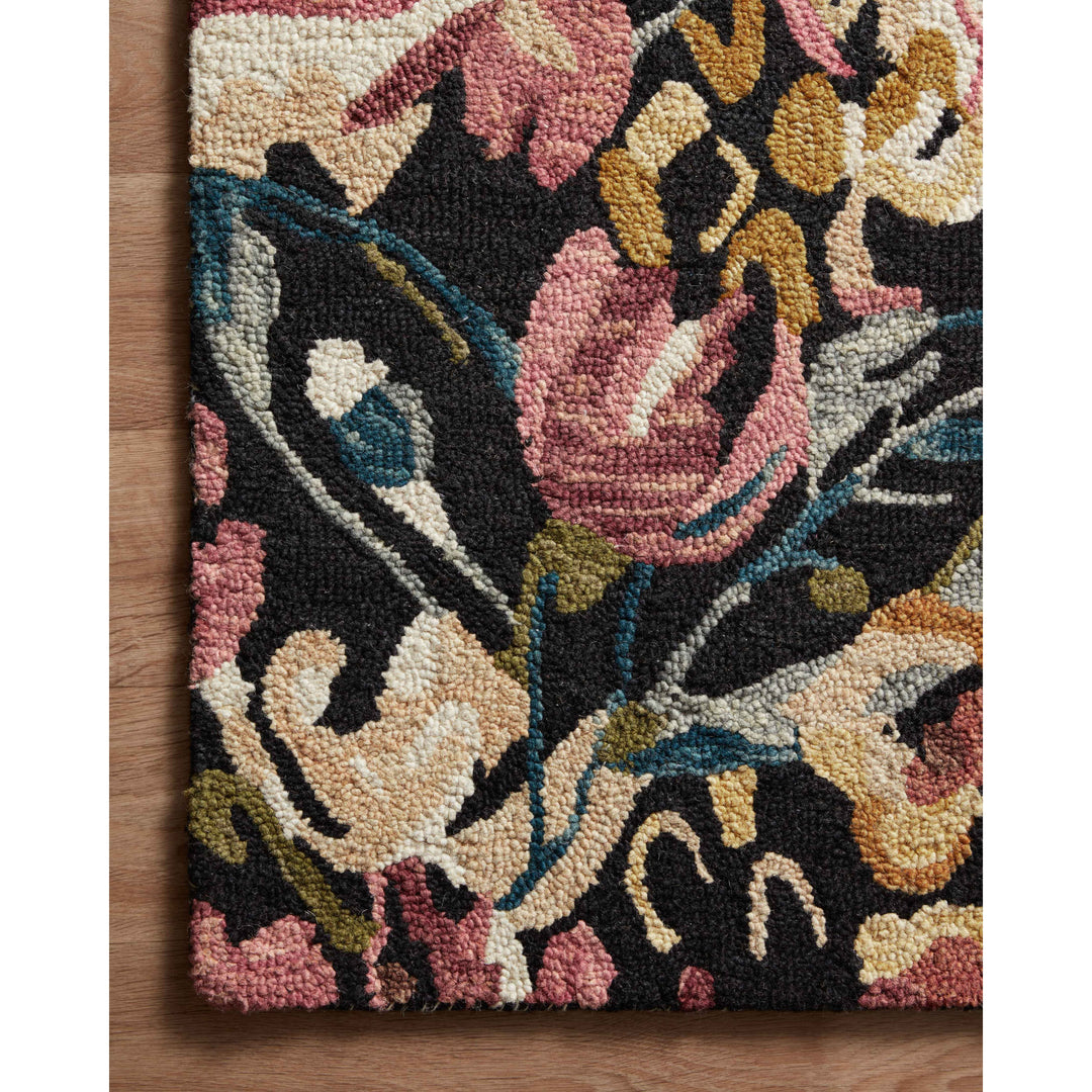 Loloi Belladonna Black / Berry 3'-6" x 5'-6" Accent Rug