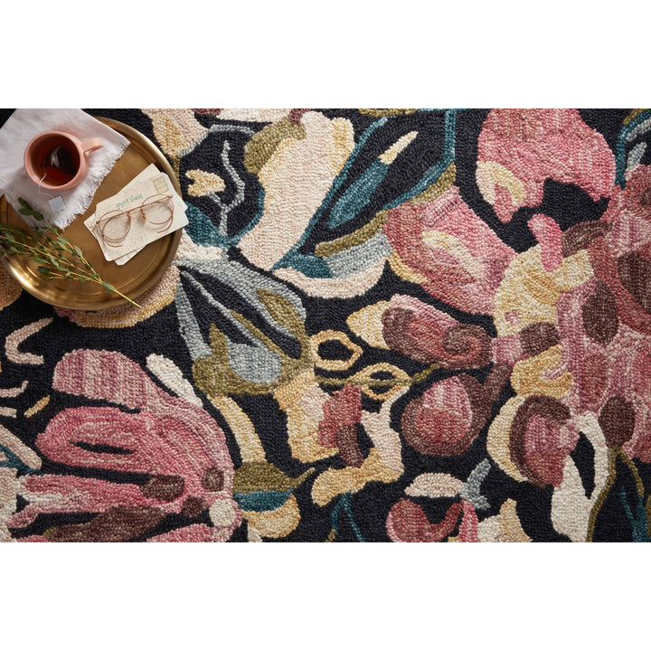 Loloi Belladonna Black / Berry 7'-9" x 9'-9" Area Rug