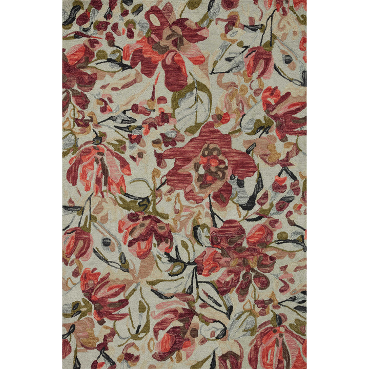 Loloi Belladonna Ivory / Raspberry 2'-3" x 3'-9" Accent Rug