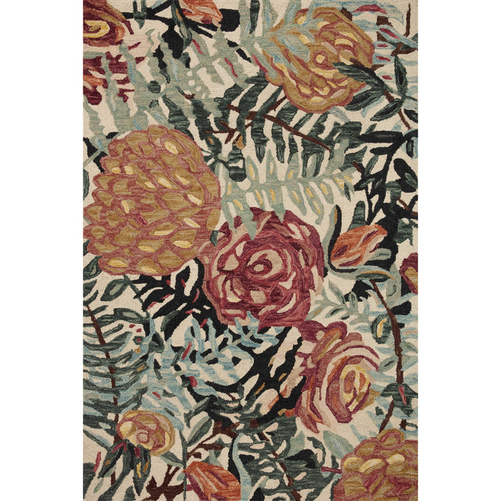 Loloi Belladonna Ivory / Lagoon 3'-6" x 5'-6" Accent Rug