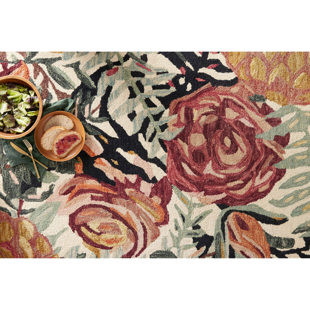 Loloi Belladonna Ivory / Lagoon 2'-3" x 3'-9" Accent Rug