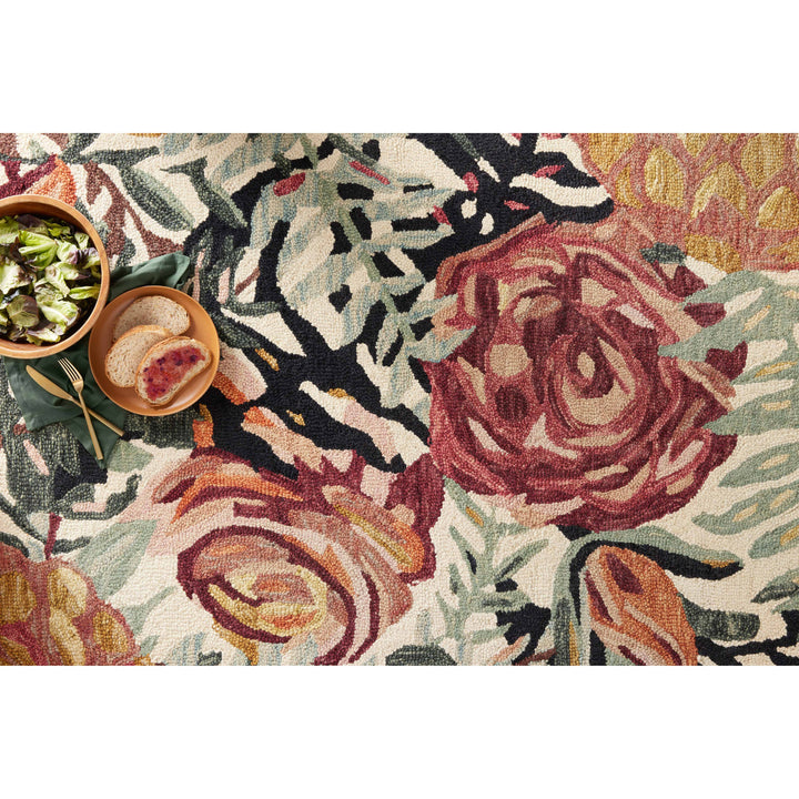 Loloi Belladonna Ivory / Lagoon 7'-9" x 9'-9" Area Rug