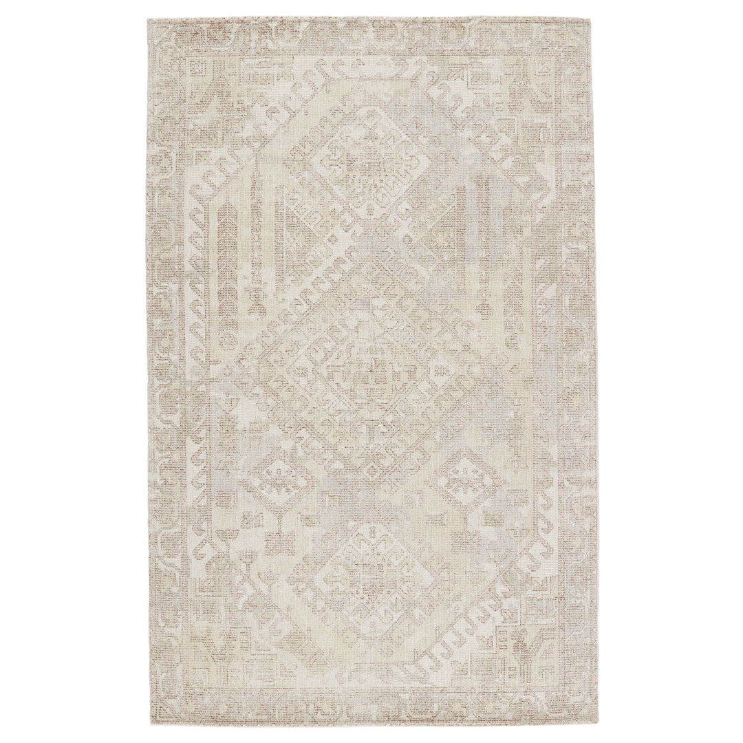 Jaipur Living Arlowe Handmade Medallion Light Taupe/ Cream Area Rug (9'X12')