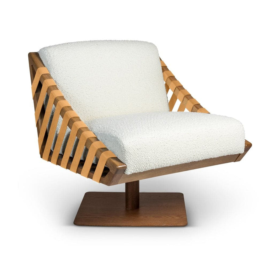 Girona Swivel Chair-Urbia-URBIA-BMJ-71607-02-Lounge ChairsIvory - Pecan - Light Brown.-1-France and Son