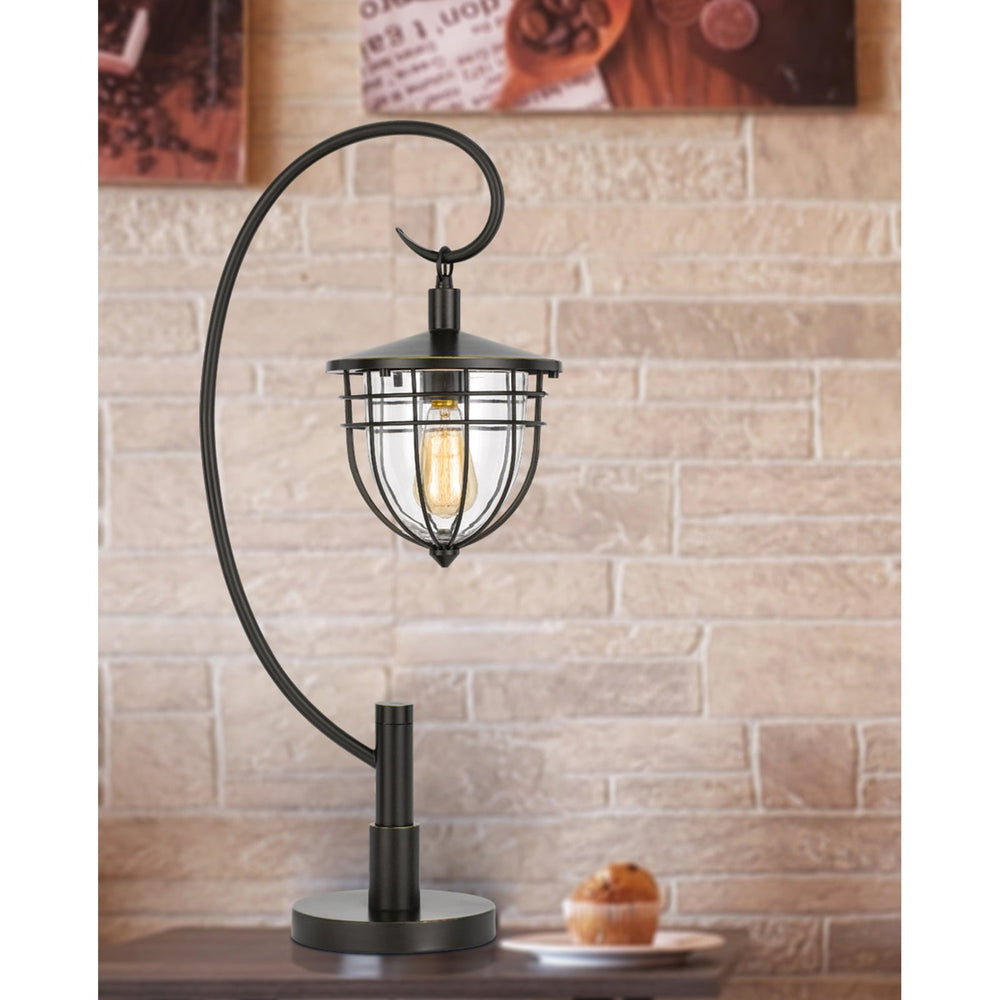 Alma Lantern Style Table Lamp-Cal Lighting-CAL-BO-2993DK-Table Lamps-2-France and Son