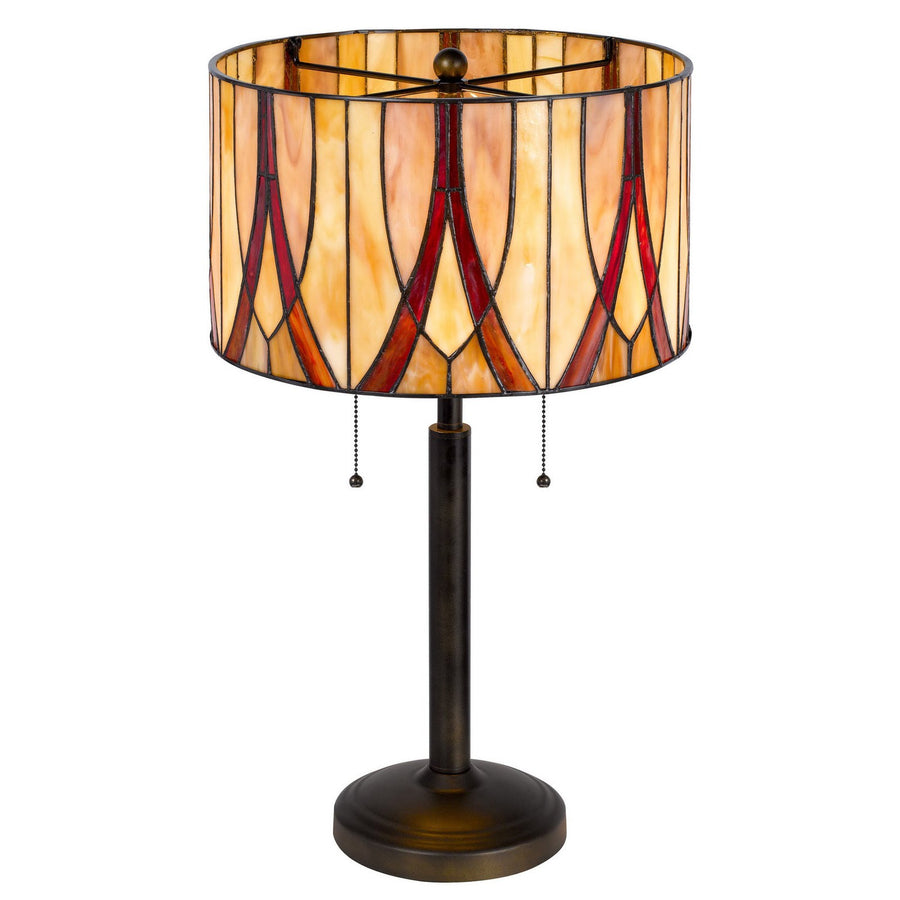 60W x 2 Tiffany table lamp-Cal Lighting-CAL-BO-3075TB-Table Lamps-1-France and Son