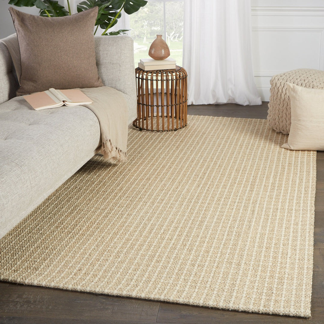 Jaipur Living Tane Natural Solid Beige/ Ivory Area Rug (8'X10')