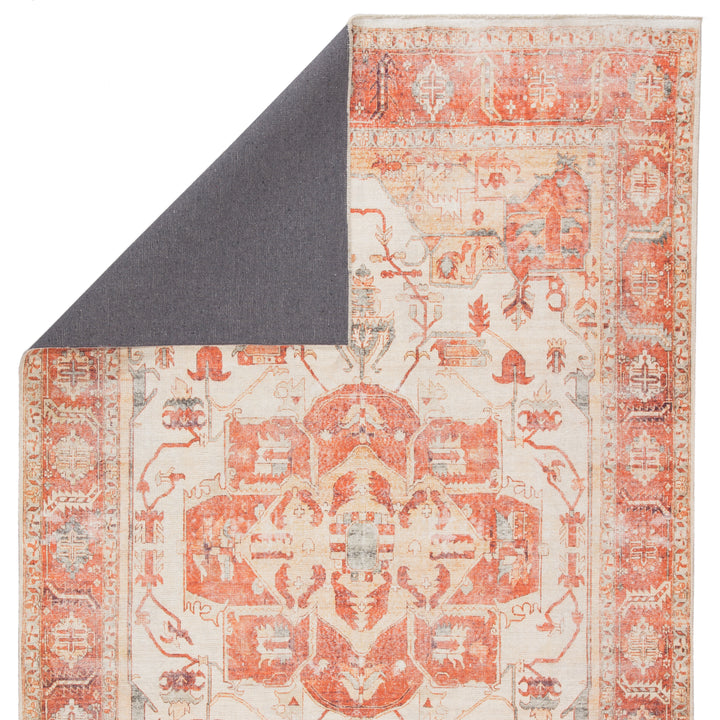 Soren Medallion Orange/ Ivory Runner Rug (3'X10')