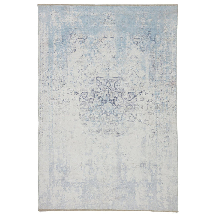 Jaipur Living Contessa Medallion Blue/ White Area Rug (7'10"X9'10")