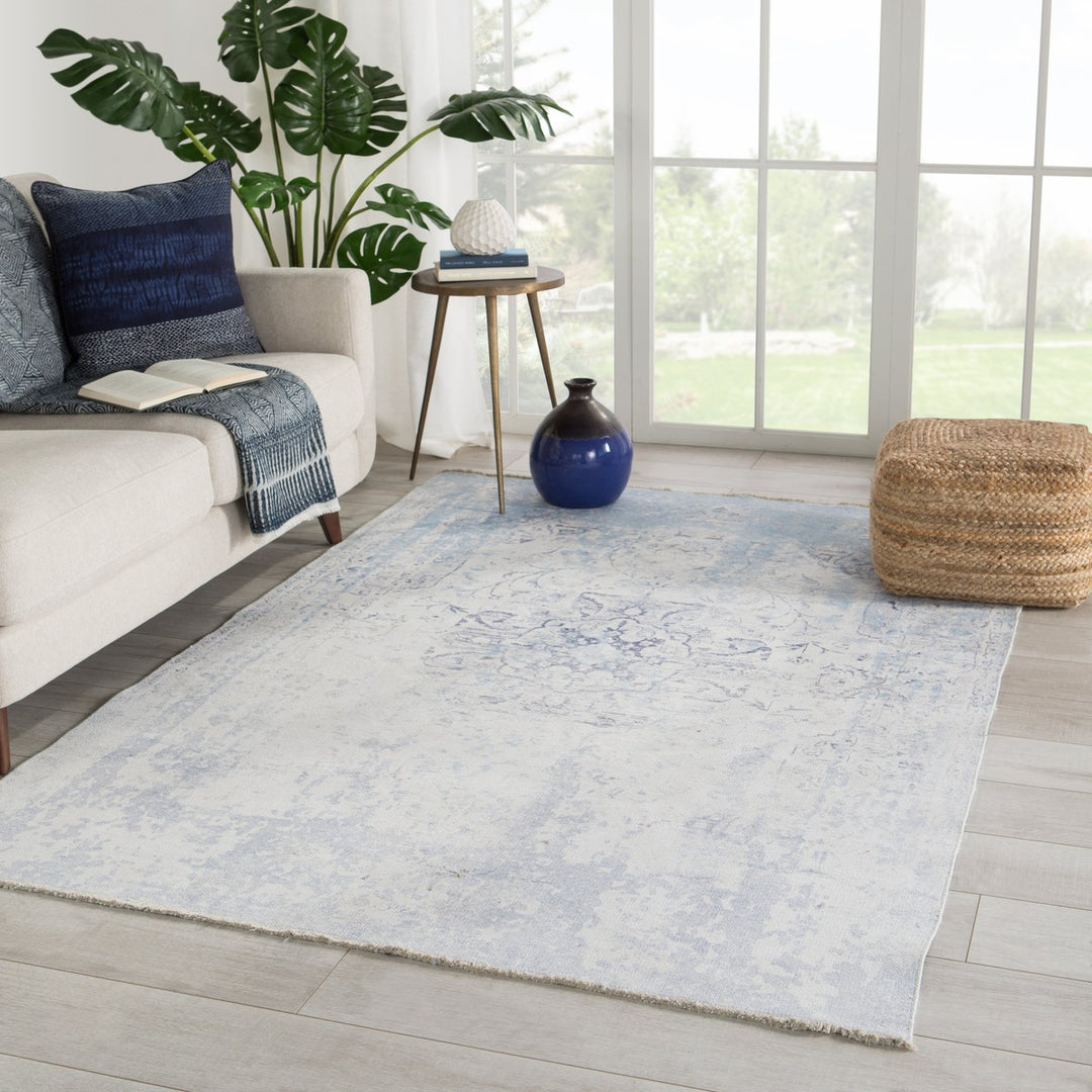 Jaipur Living Contessa Medallion Blue/ White Area Rug (6'X9')