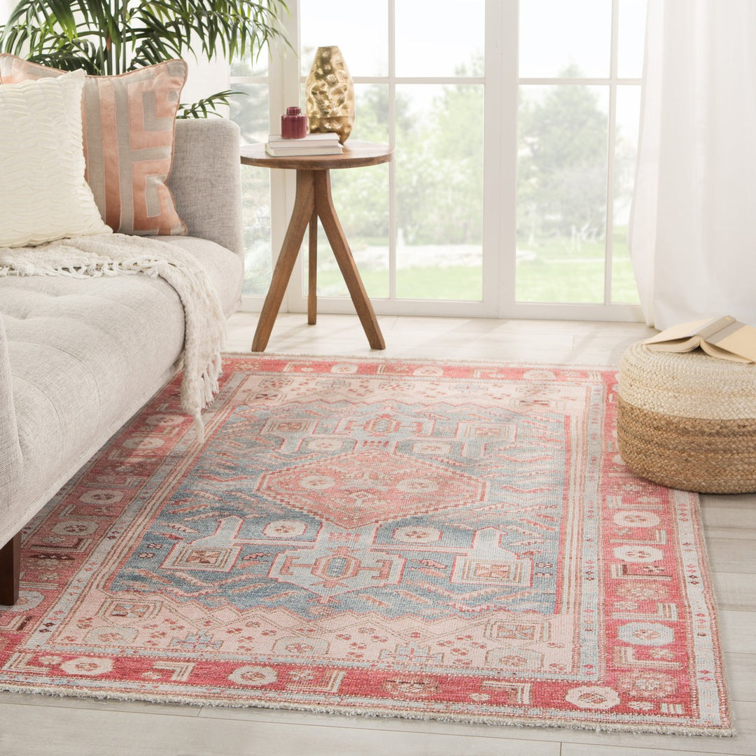 Jaipur Living Fiddler Medallion Pink/ Blue Area Rug (6'X9')