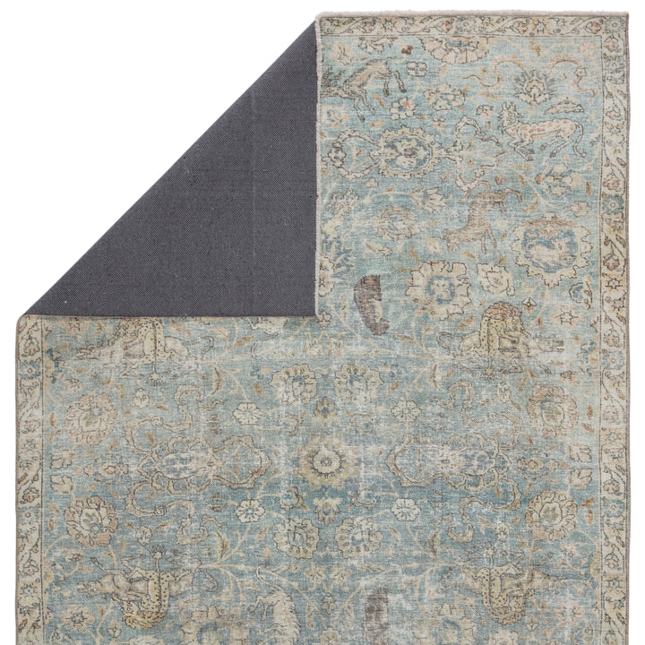 Asher Oriental Teal/ Gold Runner Rug (3'X10')