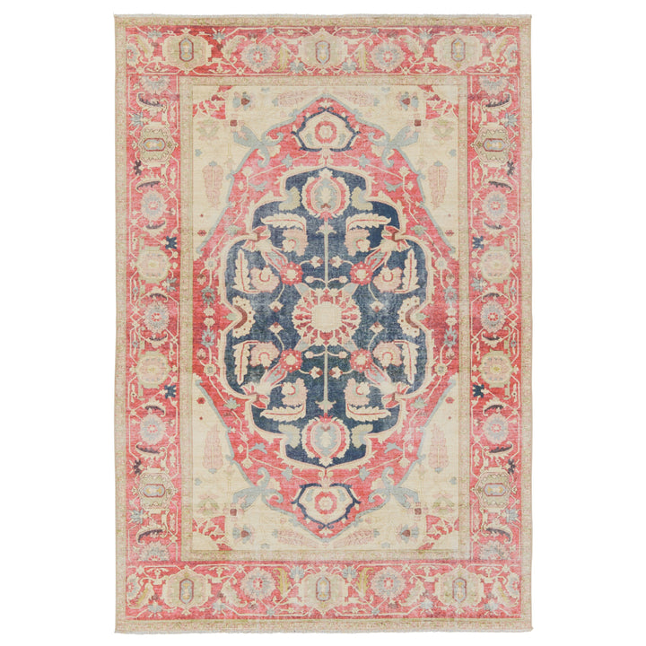 Jaipur Living Kadi Medallion Red/ Blue Area Rug (6'X9')