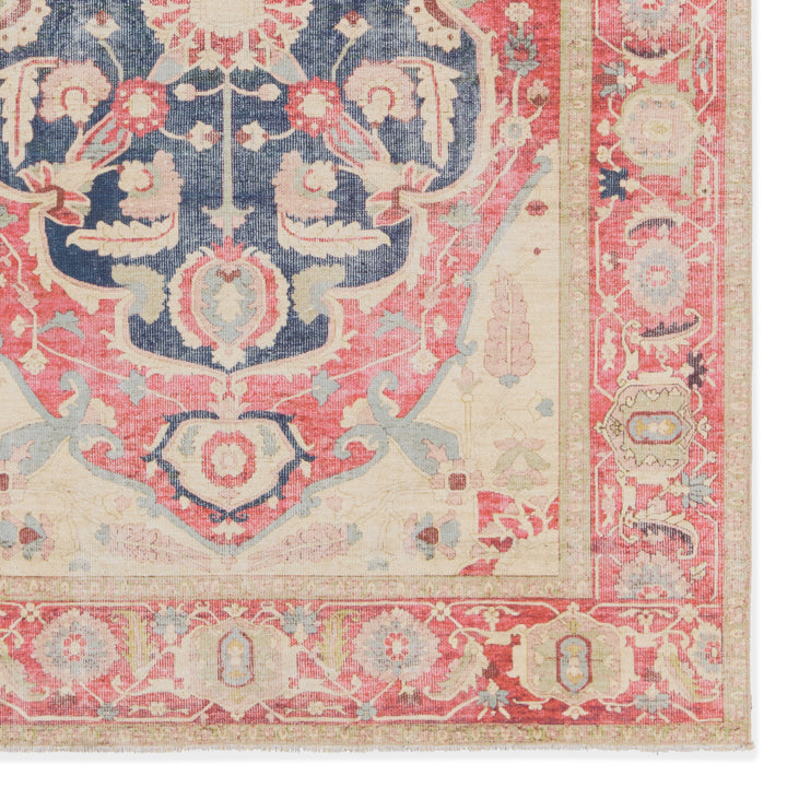 Jaipur Living Kadi Medallion Red/ Blue Runner Rug (2'6"X8')