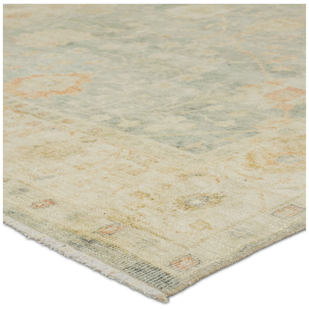 Ansley Floral Blue/ Green Runner Rug (3'X10')