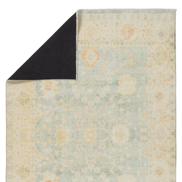 Ansley Floral Blue/ Green Runner Rug (3'X10')