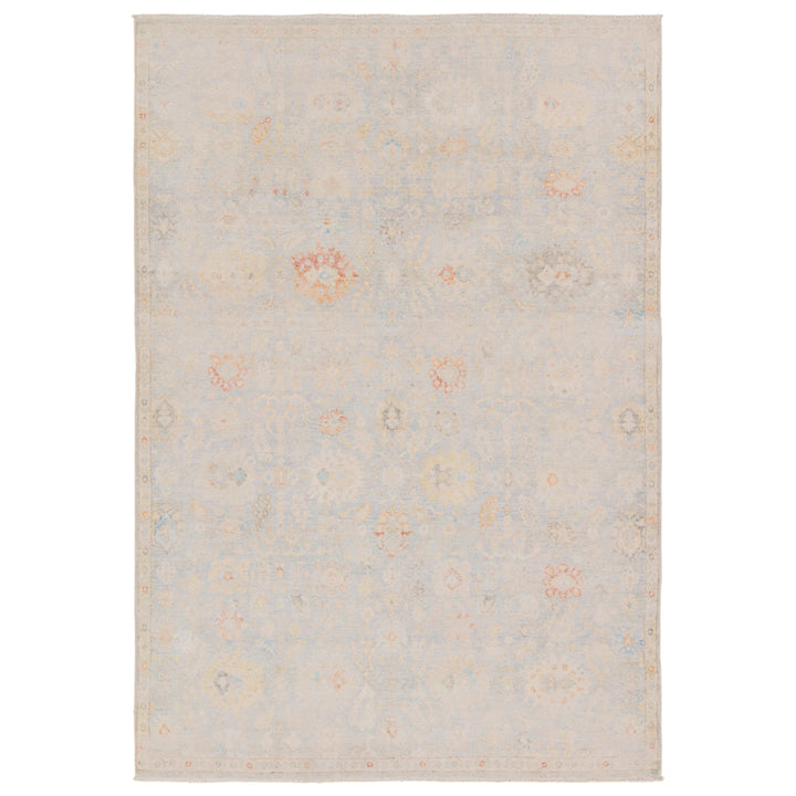 Adica Floral Light Blue/Cream Area Rug (10'X14')