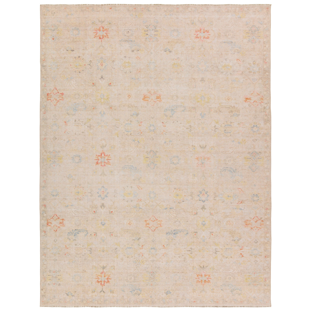 Jaipur Living Aaina Floral Cream/Blue Area Rug (4'X6')