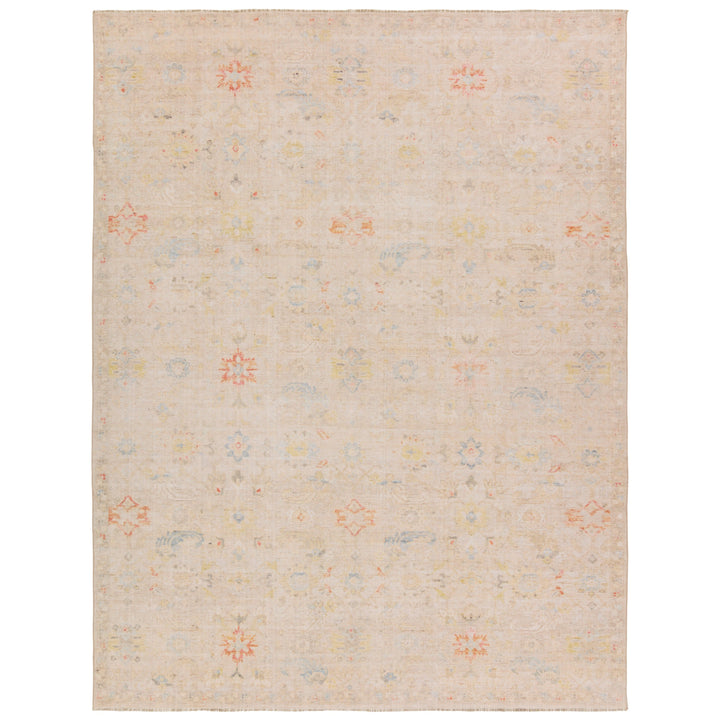 Jaipur Living Aaina Floral Cream/Blue Area Rug (4'X6')