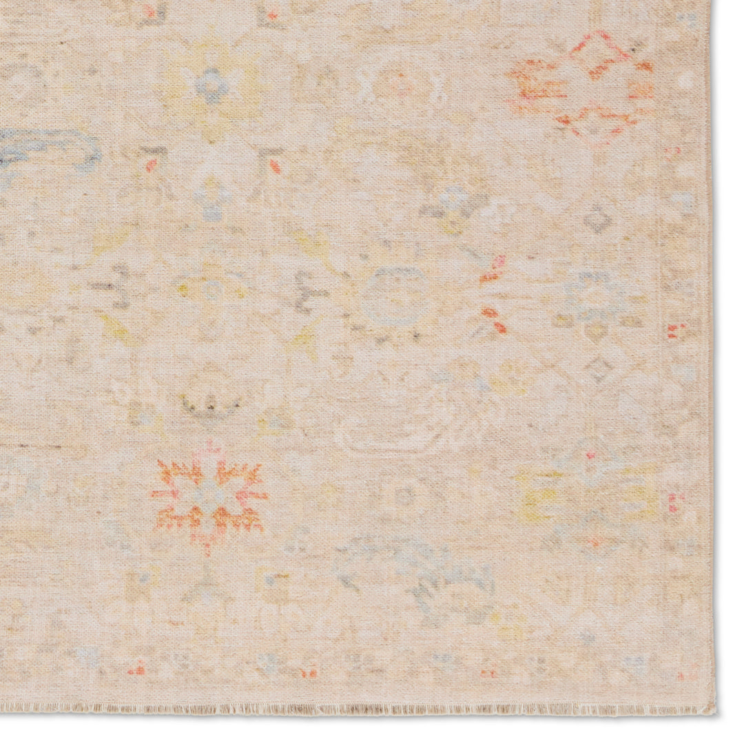 Jaipur Living Aaina Floral Cream/Blue Runner Rug (2'6"X8')