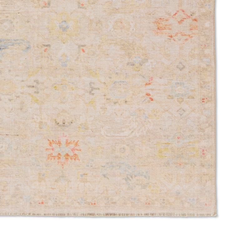 Jaipur Living Aaina Floral Cream/Blue Runner Rug (2'6"X8')