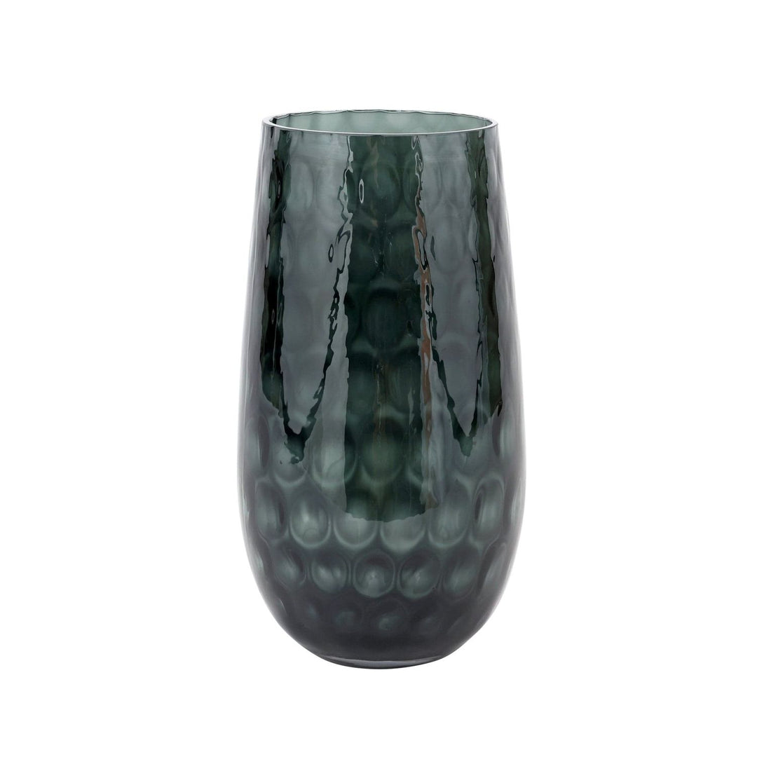 Bolla Glass Pebbled Vase - Gray / Small
