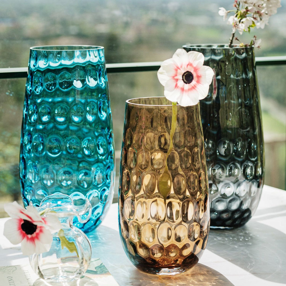 Bolla Glass Pebbled Vase