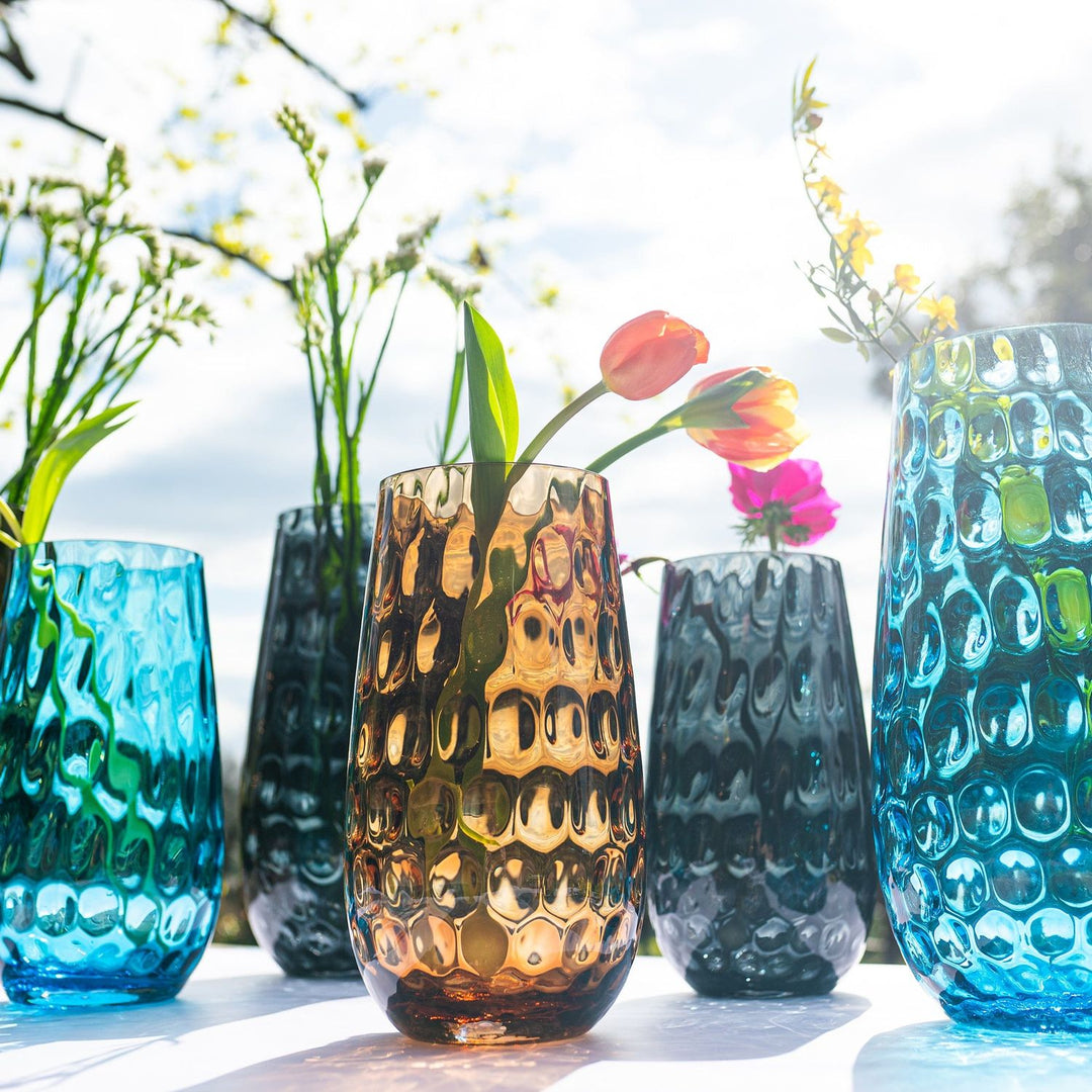 Bolla Glass Pebbled Vase
