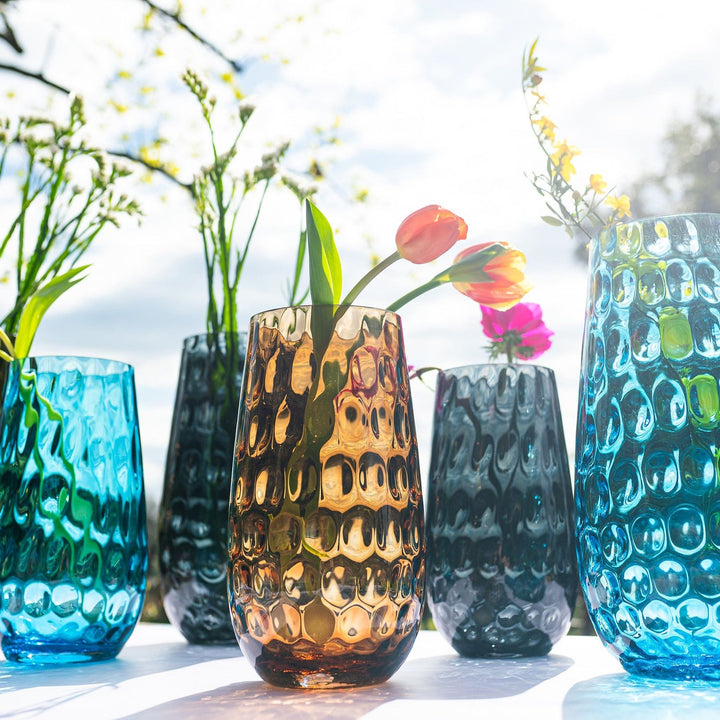 Bolla Glass Pebbled Vase