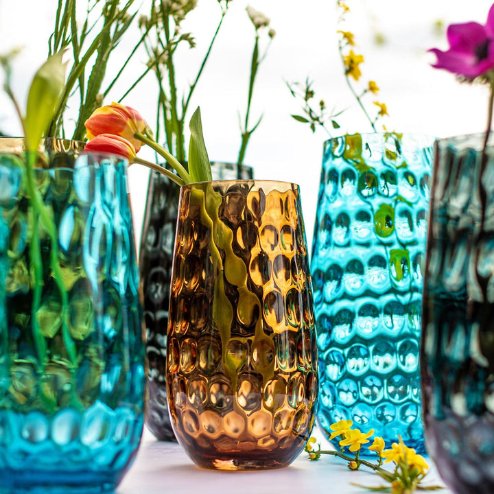 Bolla Glass Pebbled Vase
