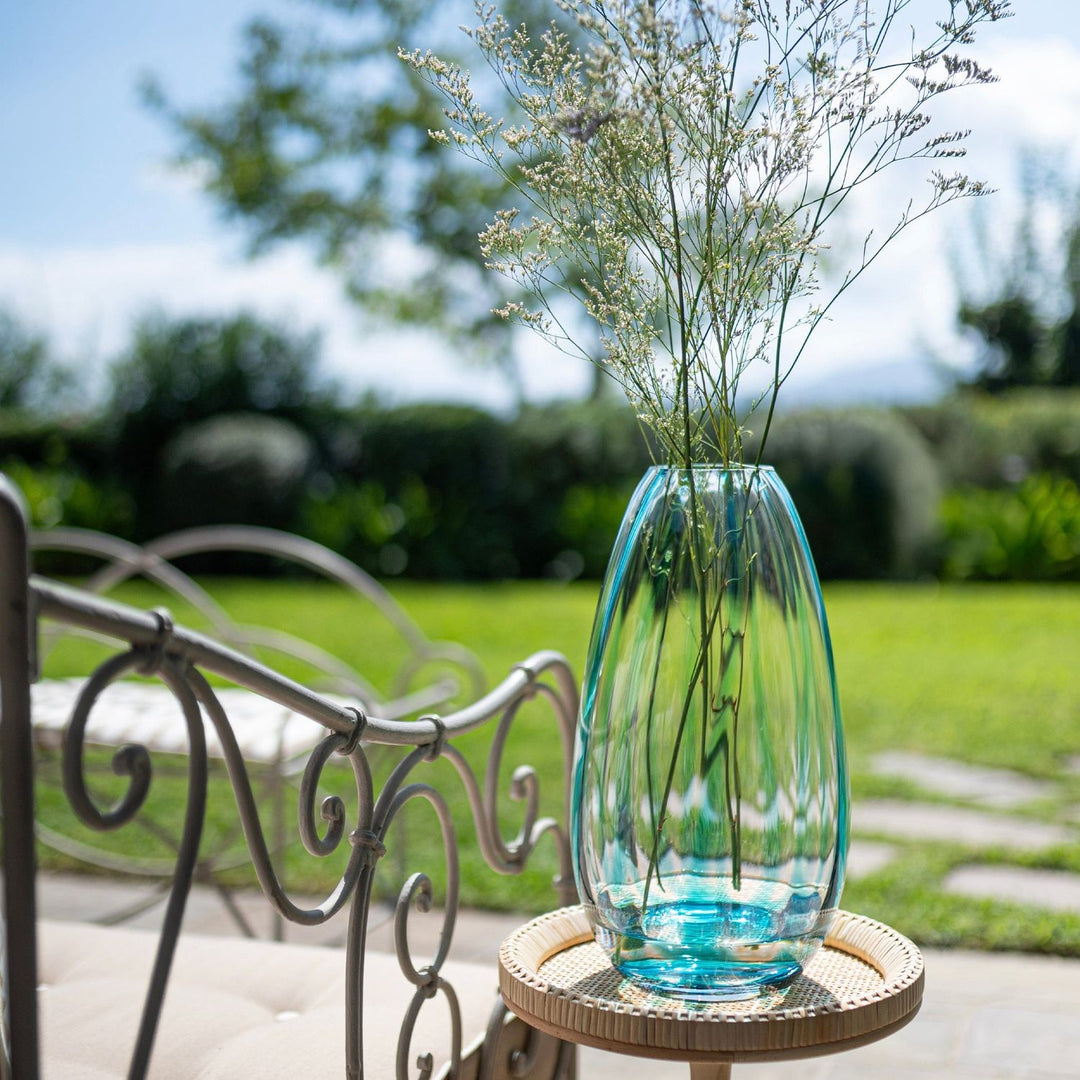 Bolla Glass Pleated Vase