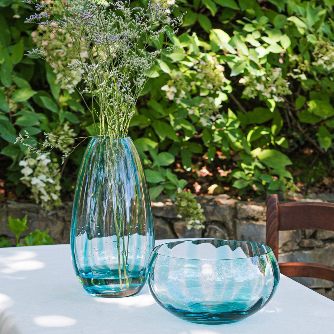Bolla Glass Pleated Vase