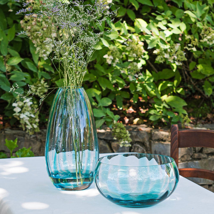 Bolla Glass Pleated Vase