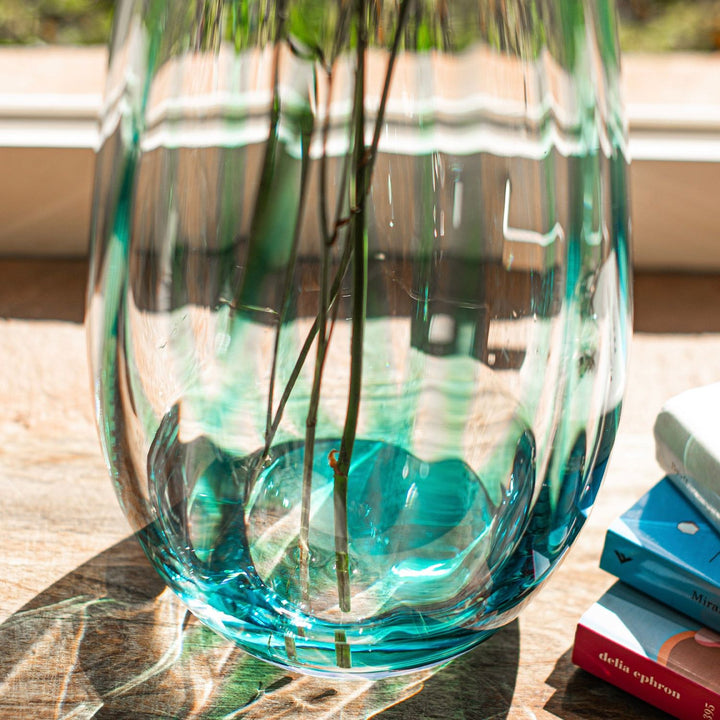 Bolla Glass Pleated Vase