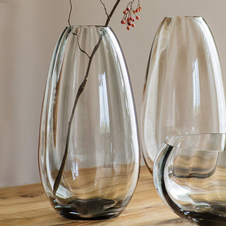 Bolla Glass Pleated Vase