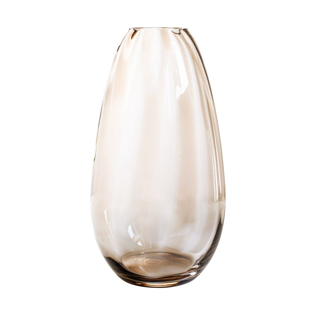 Bolla Glass Pleated Vase - Tortoise